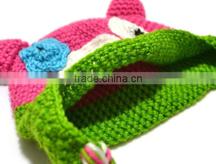 Cute Funny Baby Boy Girls Toddler Child Owl Knit Crochet Hat Beanie Cap Handmade Wholesale