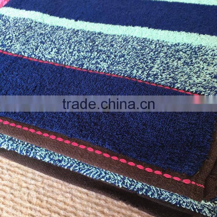 Towel for bathroom, 100% cotton striped bath/face towel, stripped towel set