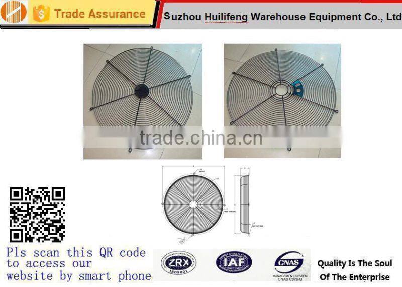 Spiral wire fan guard and Standard FLAT FAN GUARDS and TAPER SIDED FAN GUARDS