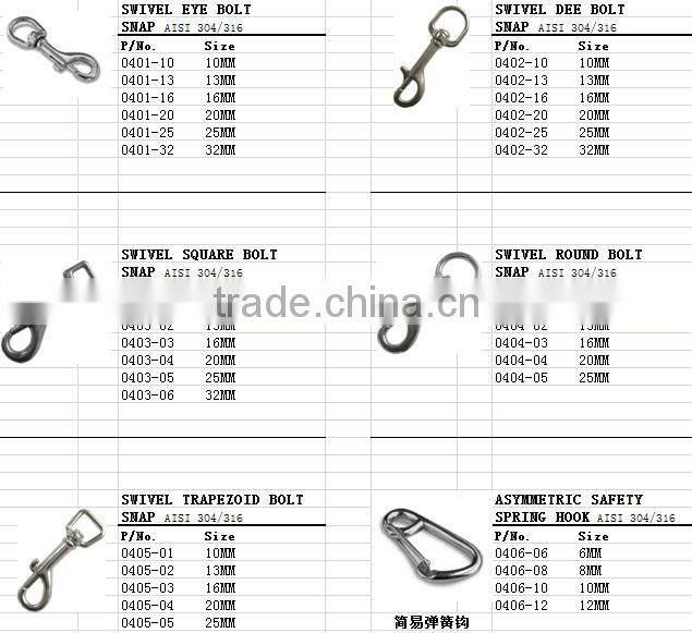 stainless steel trigger snap