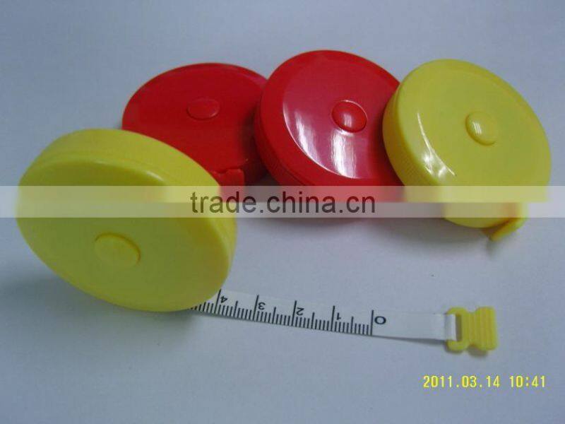 Promotional cheap measuring tape with button