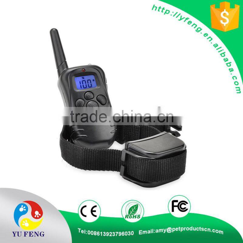 Dog training collar Waterproof Rechargeable Blue LCD Electronic Shock Remote Dog Training Collar Electric Pet collars
