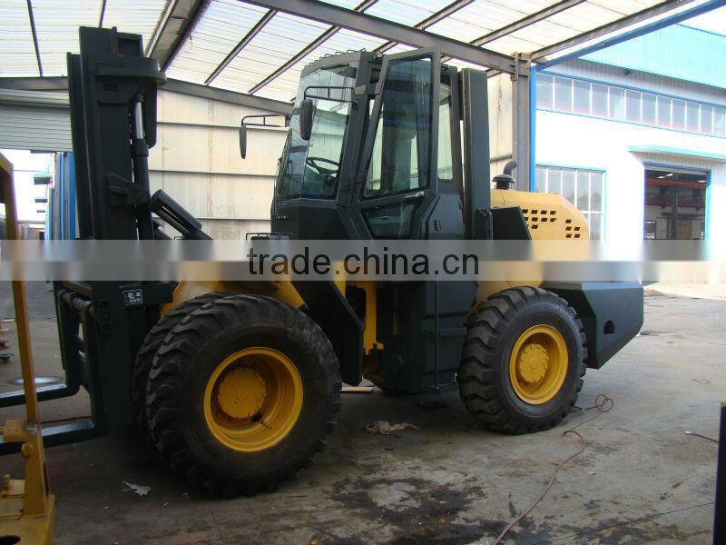 4WD 10T heavy duty Rough Terrain Forklift Truck CPCY100 High-end forklift