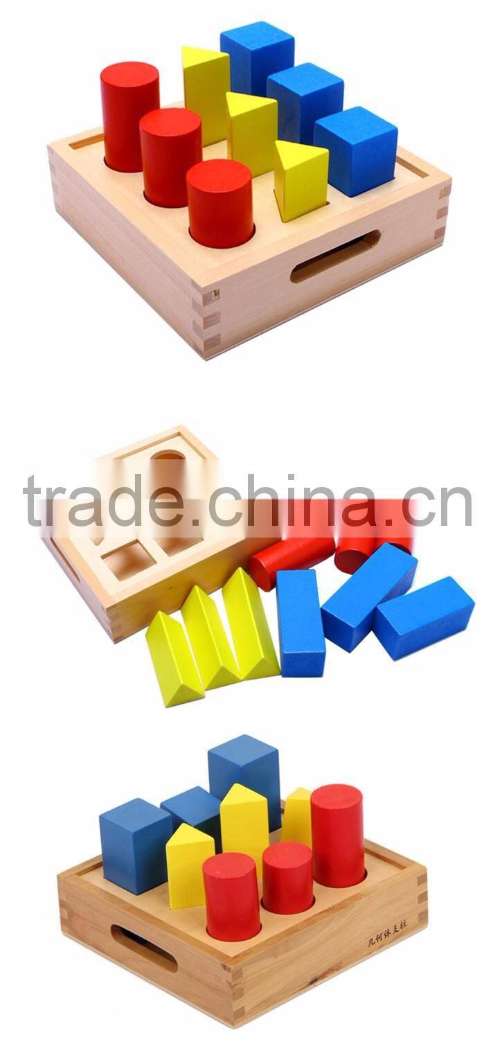 Monitessori educational toy wooden Geometry Shape Board Teaching Aids