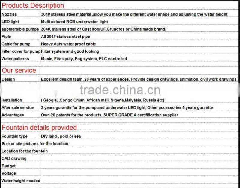 Outdoor LED light small bubble water fountain