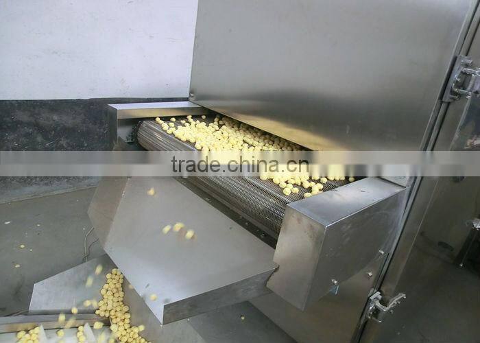 Puffed cheese ball corn snacks food making machines/twin screw extruder production line ordered by Nigeria customer