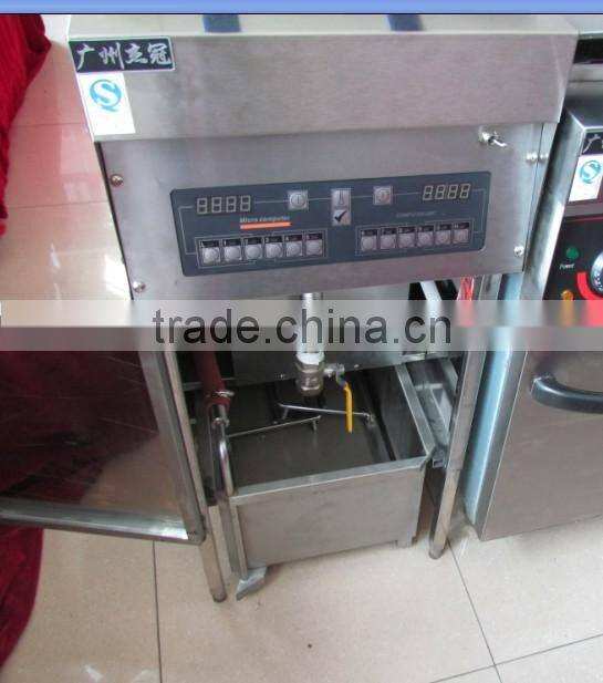 Easy and simple to handle Vertical 1-tank computer fryer with oil filter cart 2 basket(DF-30A)(0086-13632272289)