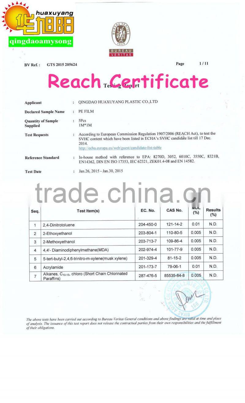 Blow molding LDPE plastic green color tomato pe tube perforated film