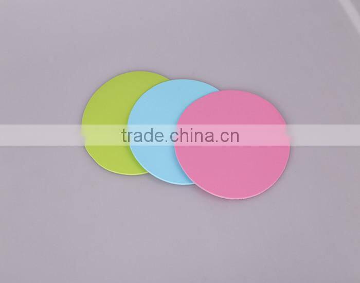 Home used strawberry shaped soft EVA material non-toxic three solid fresh color high toughness high desity cup coaster board