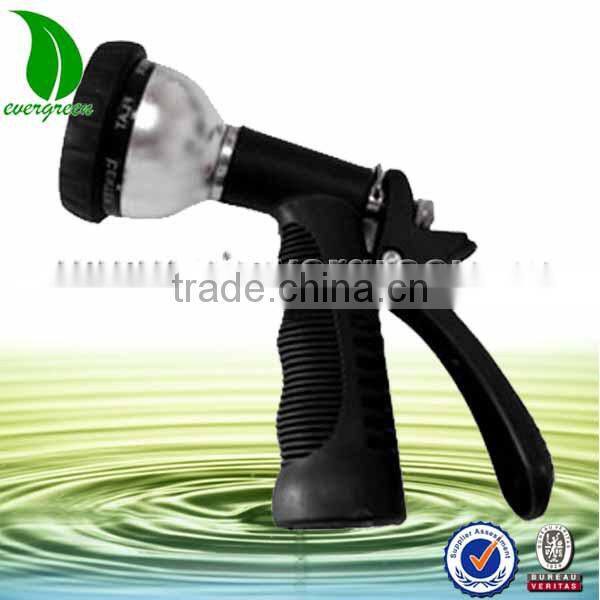 Eight-function zinc alloy garden trigger spray nozzle