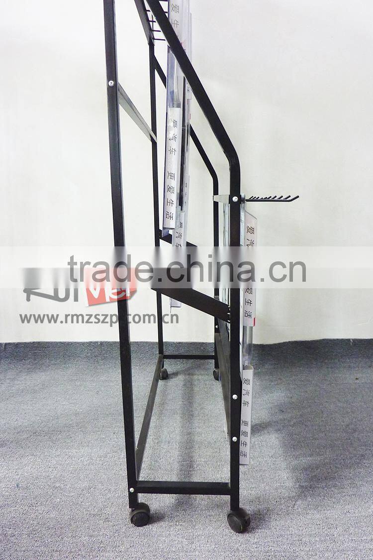 Metal hook 4-wheel wiper blade display rack