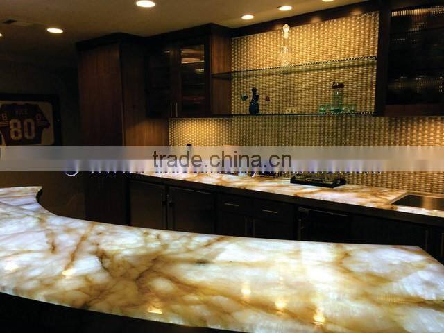 CUSTOM DESIGN AND SIZE BACKLIT ONYX KITCHEN COUNTERTOPS