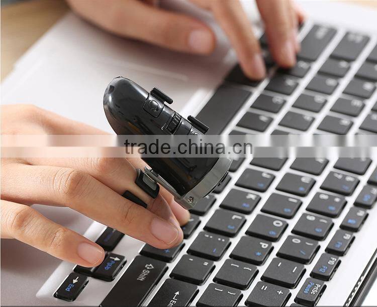 360 Degree Wireless 2.4G Bluetooth 3D Finger Mouse, Rechargeable 1600DPI Wireless Ring Mouse