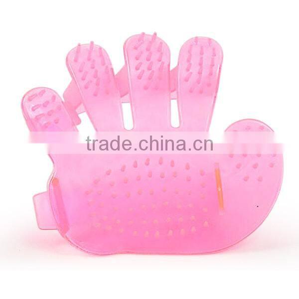 Rubber material gloves pet dog cleaning bath glove pet grooming brush
