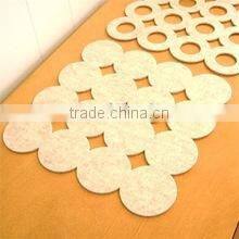 Nonwoven polyester needle felt rugs