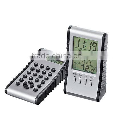 2-in-1 Calculator LCD Clock