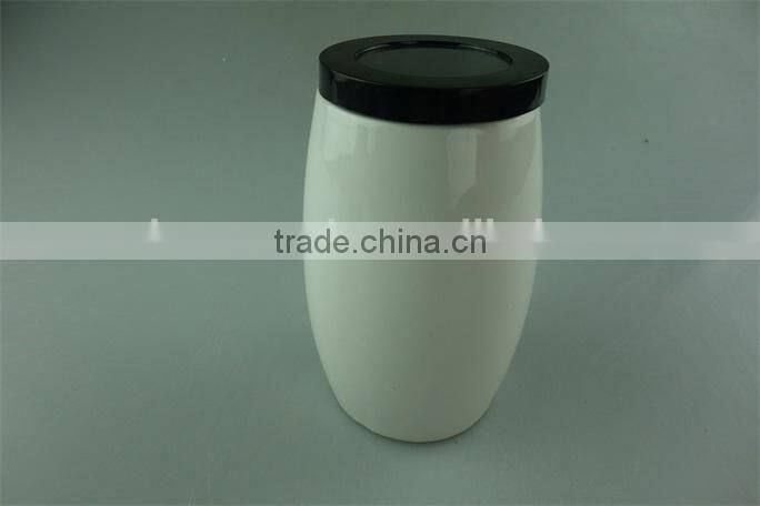stock cheap small black/red ceramic canister/jar for storage