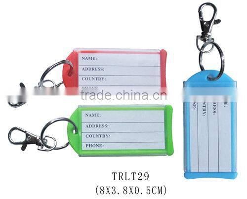 Rectangle Keychains luggage tag Insert Photo Keyrings blank luggage tag