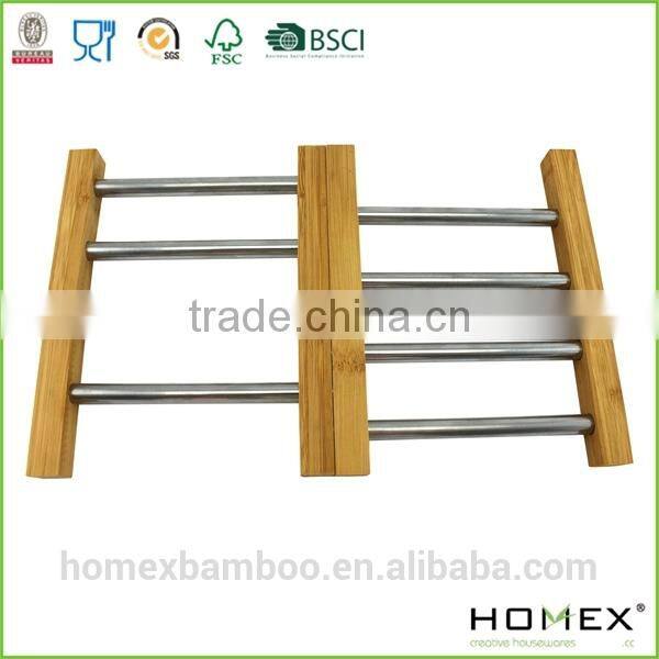 Bamboo Expandable Coaster/Tableware Coaster/Extensible Trivet/Homex-FSC/BSCI Factory
