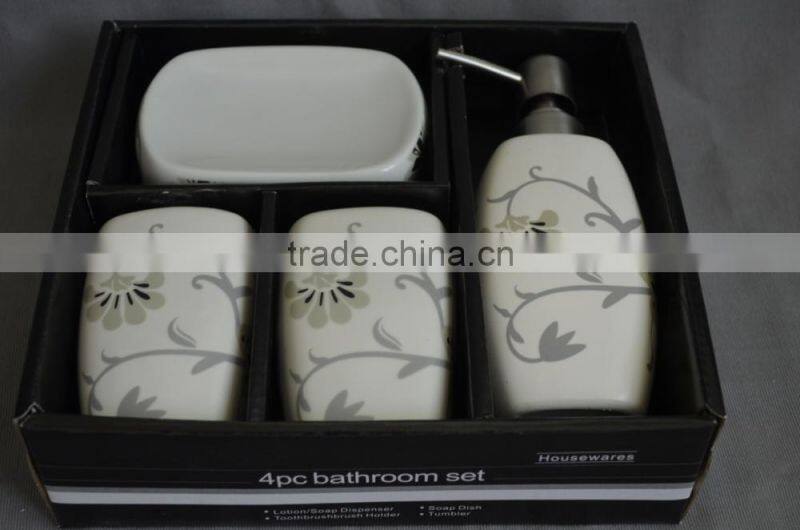 Ceramic elegant Bathroom Accessories Bath Set