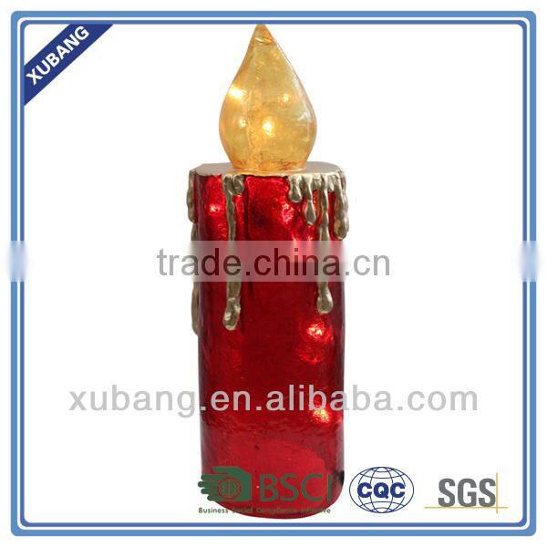 Chinese cheap fiber glass christmas decorative candle light for holiday products