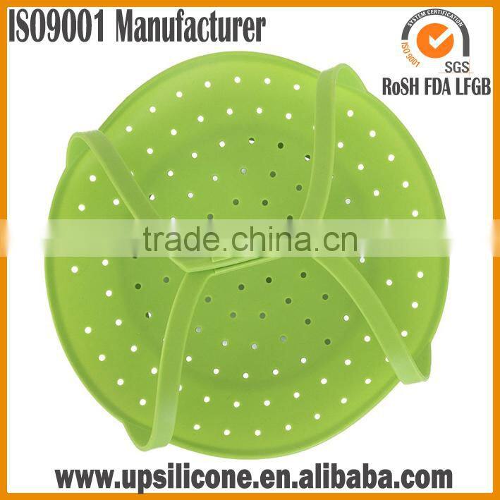 high quality silicone drain basket silicone steamer basket