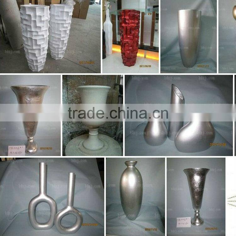 Modern black frp planter flowerpot