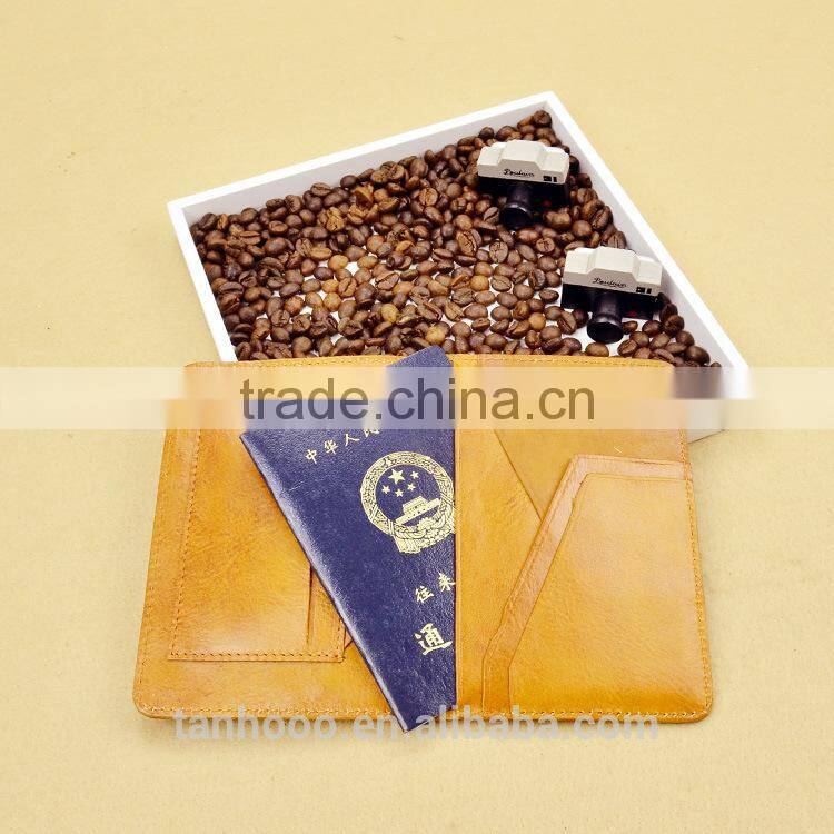 leather business card holder ,fancy passport holder soft good leather