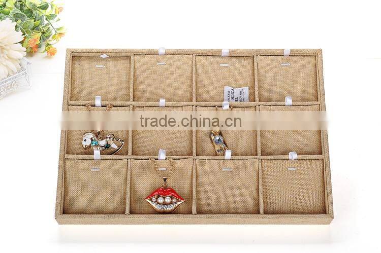 2015 china supplier wholesale custom linen wooden jewelry packing box