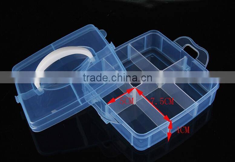 15x15x12.5cm 3-Tier Clearly Organizer Cosmetic Adjustable Snap & Stackable Storage Box