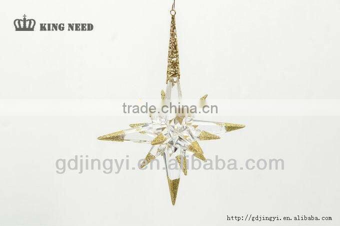 acrylic hanging north star Christmas tree topper ornament