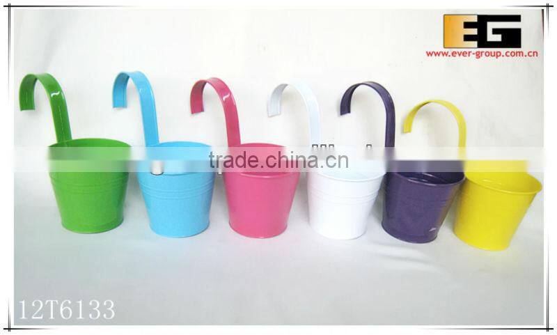Zinc hanging basket powder coated Flower planter