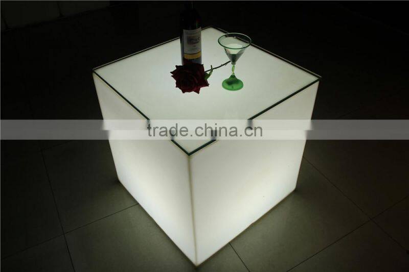Led furniture Plastic RGB color change led cube