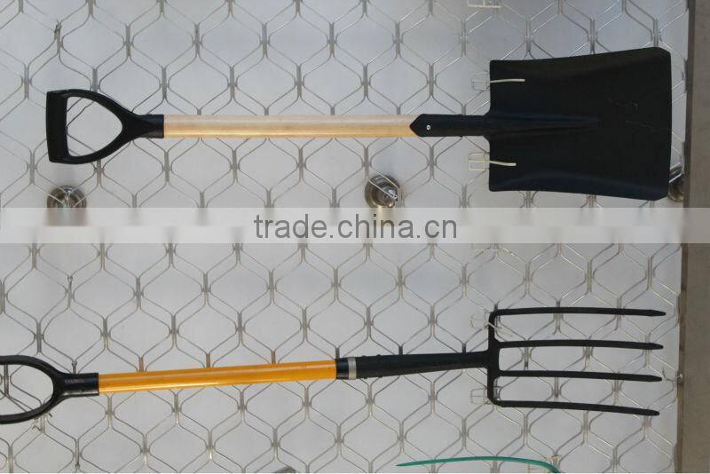 2013 new painted TUV/GS standard fiberglass poly grip S512D snow, fire and garden shovel with fiberglass and wooden handle