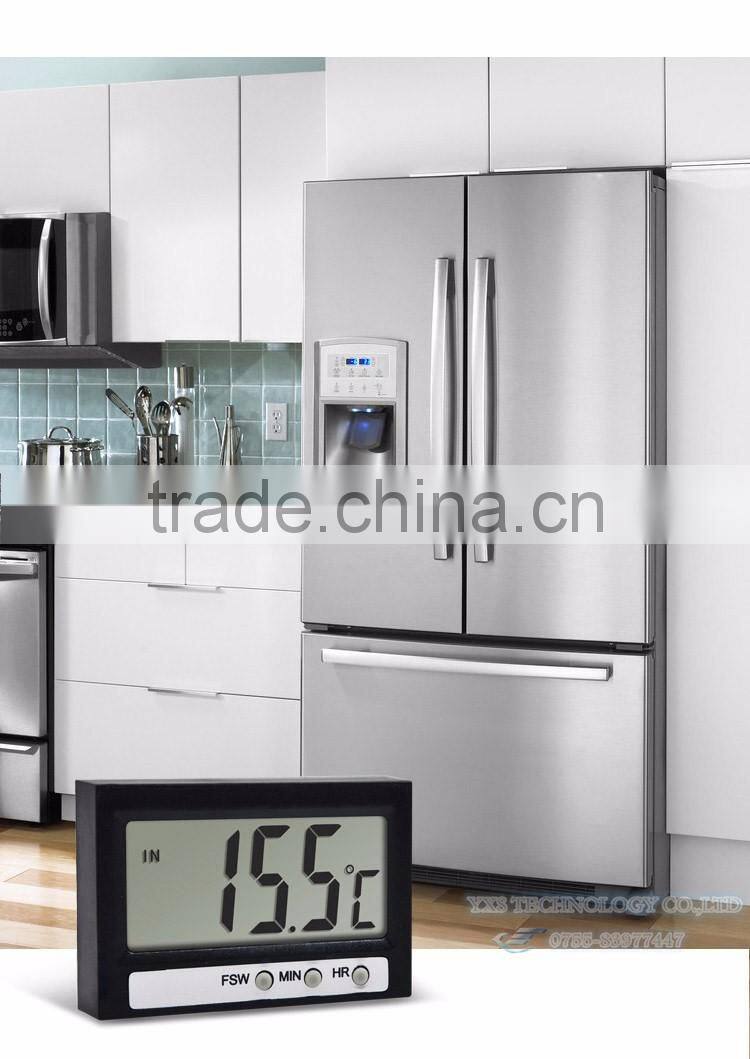 Digital Refrigerator Thermometer Electronic Digital Display Temperature Detector High Efficiency with Sensor and Buttons