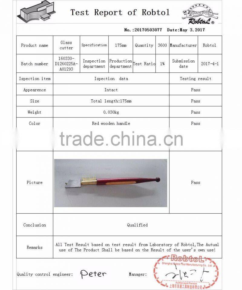 diamond glass cutter wood handle carbide wheel