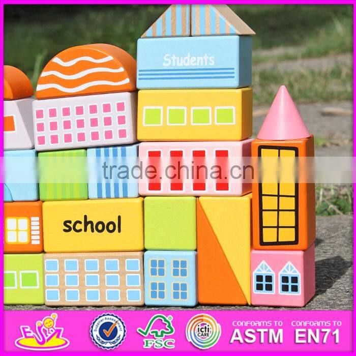 2017 new design 25 pieces educational toys children wooden blocks W13A122