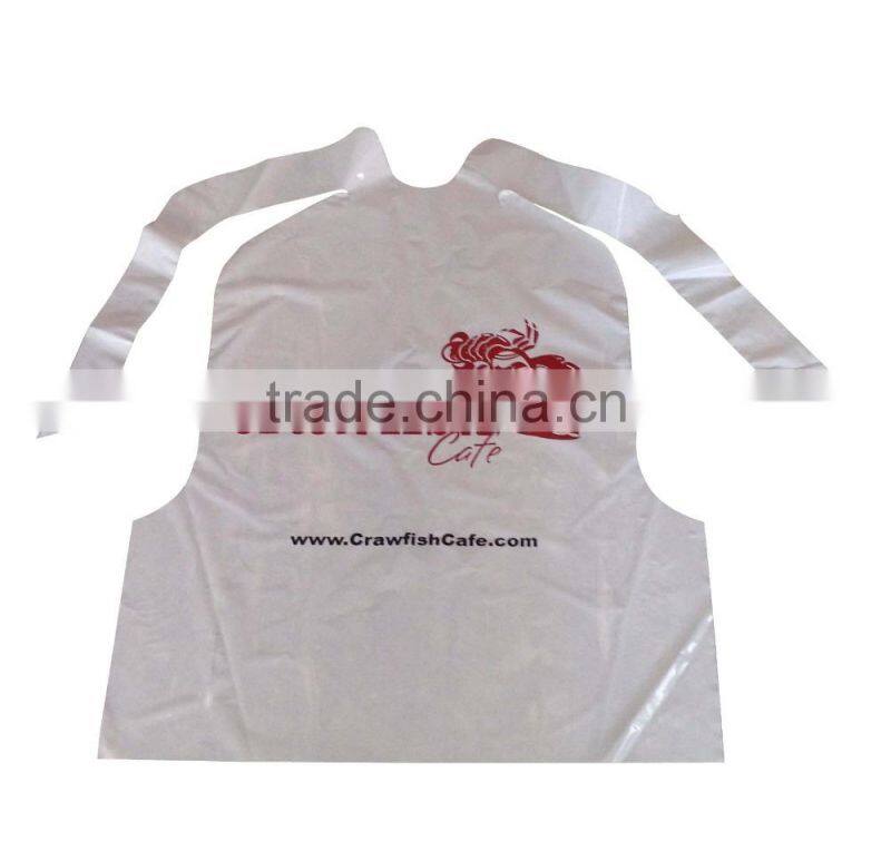 Disposable restaurant plastic adult LDPE bibs apron
