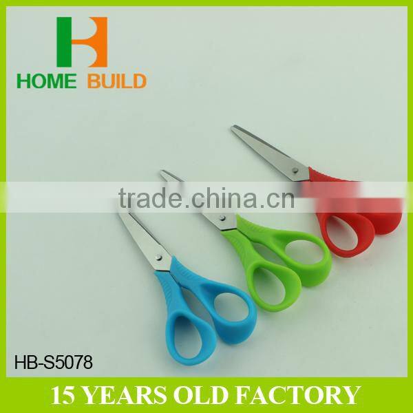 Factory price HB-S5078 5 "stainless steel student scissors with skidproof handle