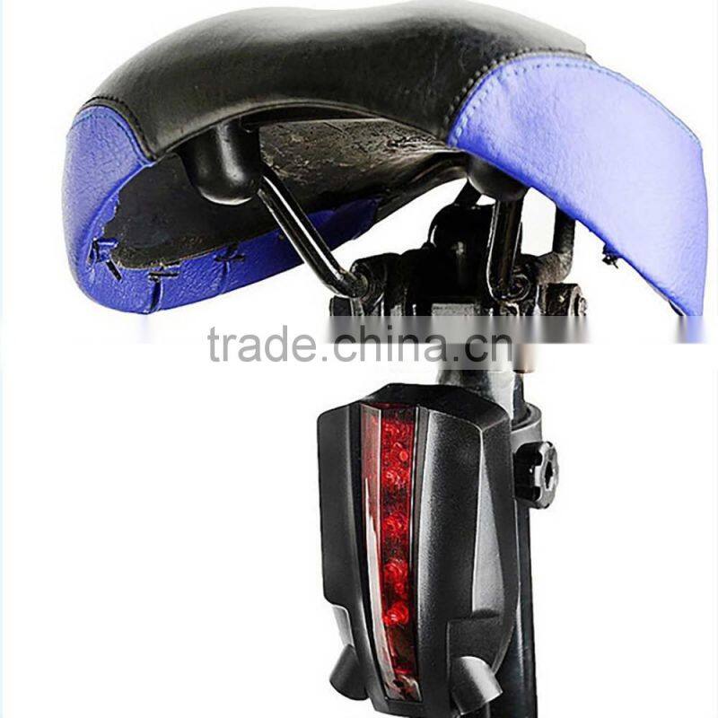 2016 new Outdoor 5 LED 2 Laser Bike Bicycle Rear Tail Lamp Bicycle LOGO Projection Lights