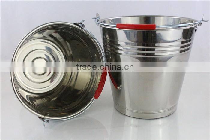 Factory wholesale 22cm 5L stainless steel food serving bucket