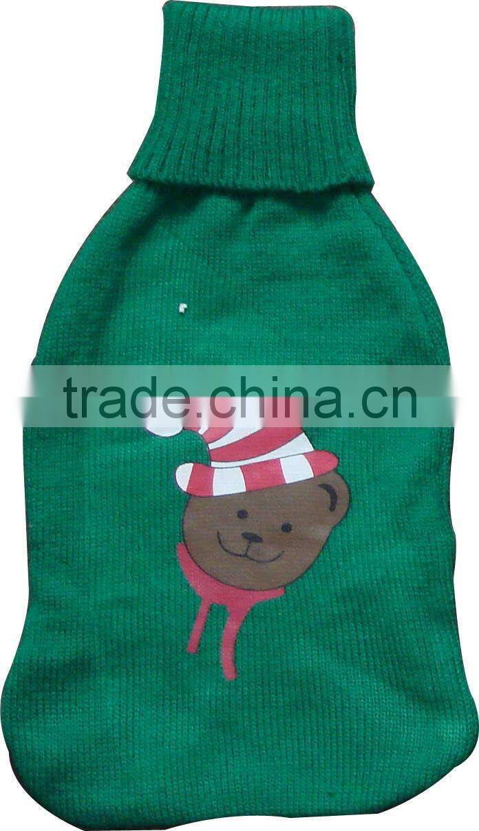 Cheap embroidery Hot water bottle cover factory
