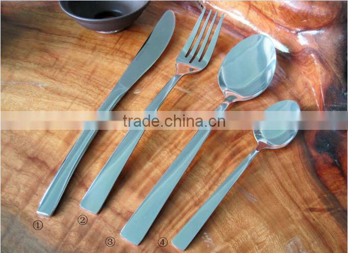 Low price promotion cutlery;wholesale 18/0 stainless steel popular ceremic handle flatware set