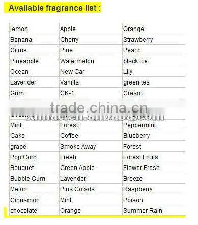 Customed shape factory popular wholesale initial air freshener