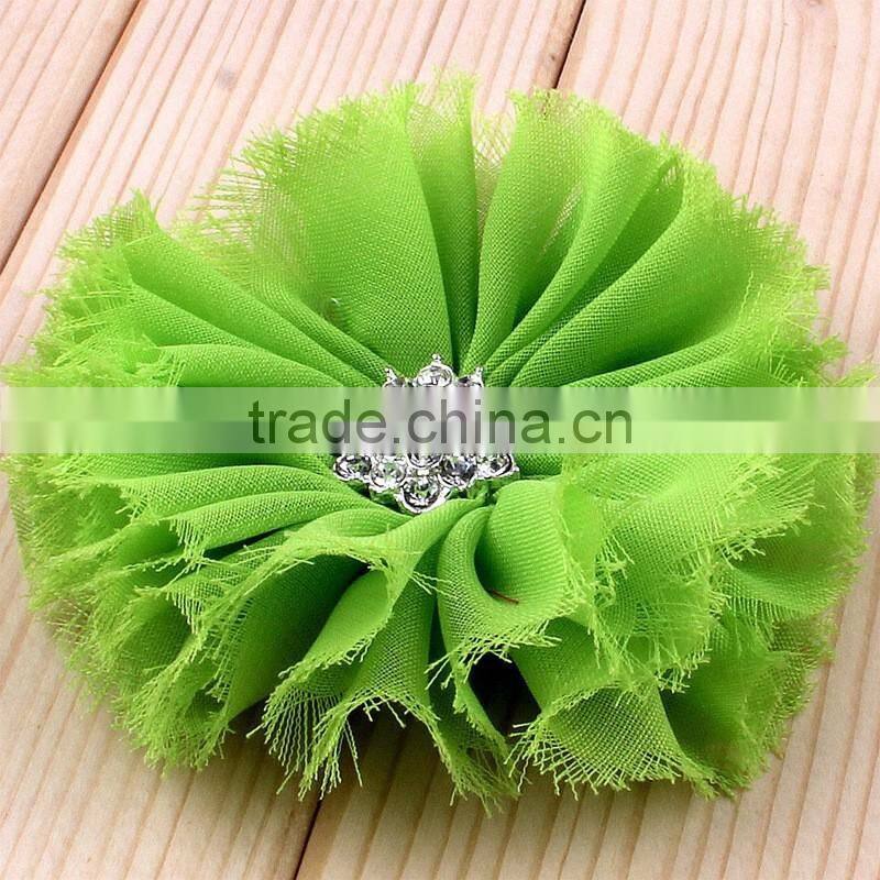 handmade shabby chiffon flower clip for kids hair accessories