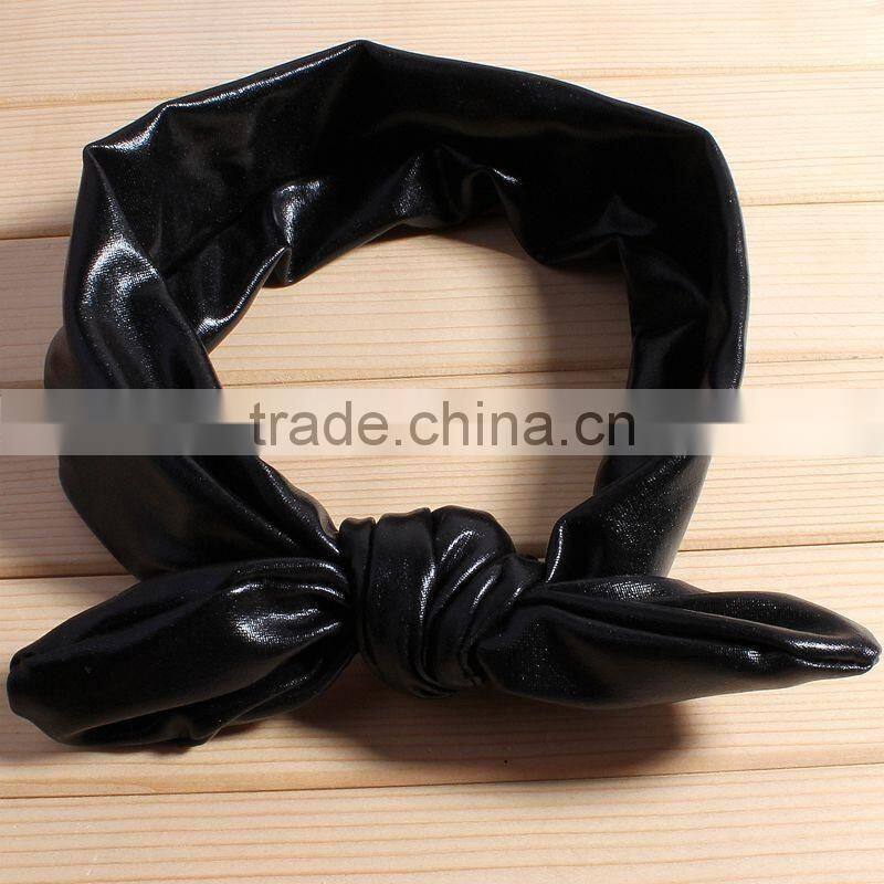 elastic fabric bow flower headband for kids hair accessories