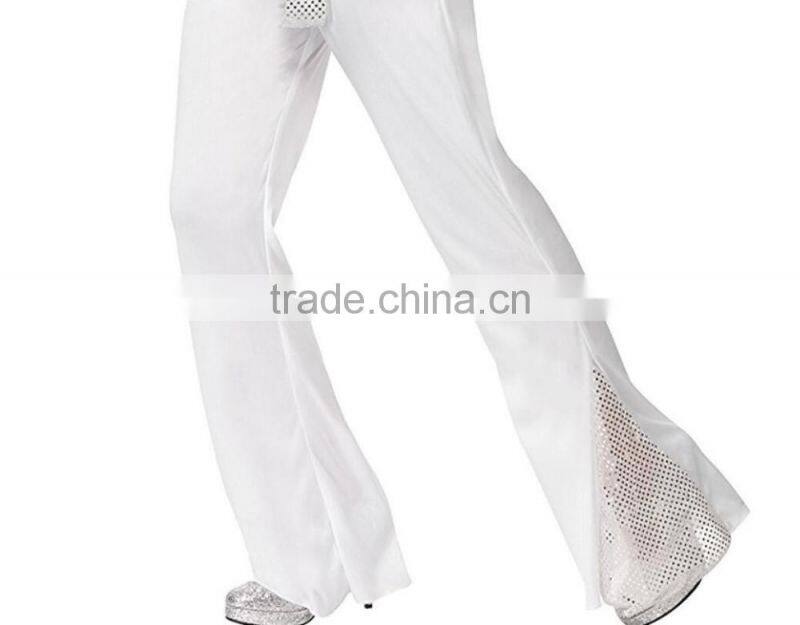 Wholesale Custom Women's halloween white top pants and belt 70's Disco Lady Costumes Adults