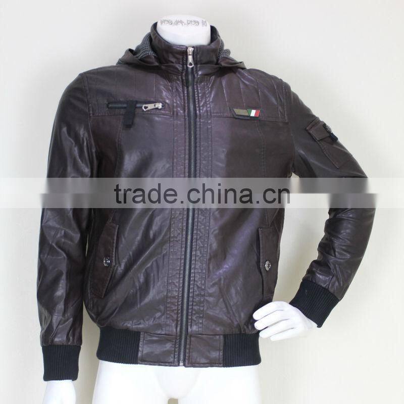 Mens Fashion Quilted PU Leather Jackets