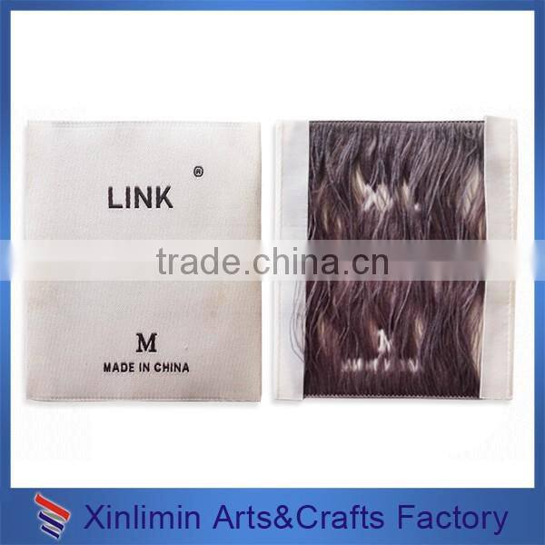 2016 New manufactured woven white size labels