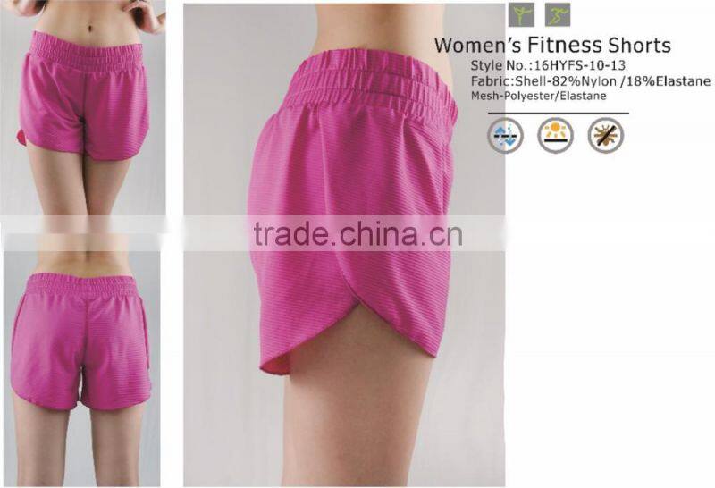 Sexy sport wear Comfortable polyester elastane loose running yoga shorts women